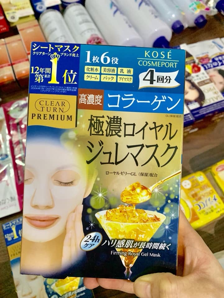 MẶT NẠ SỮA ONG CHÚA ĐA NĂNG KOSÉ COSMEPORT CLEAR TURN PREMIUM ROYAL JELLY MASK COLLAGEN