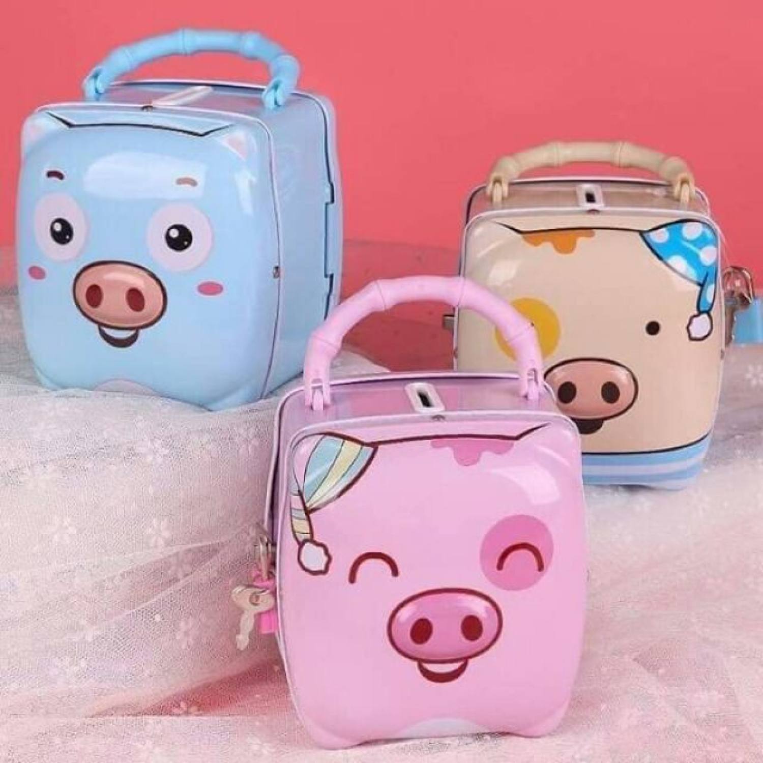 Lợn đựng tiềƞ tiết kiệm bằng sắt siêu kute cho bé