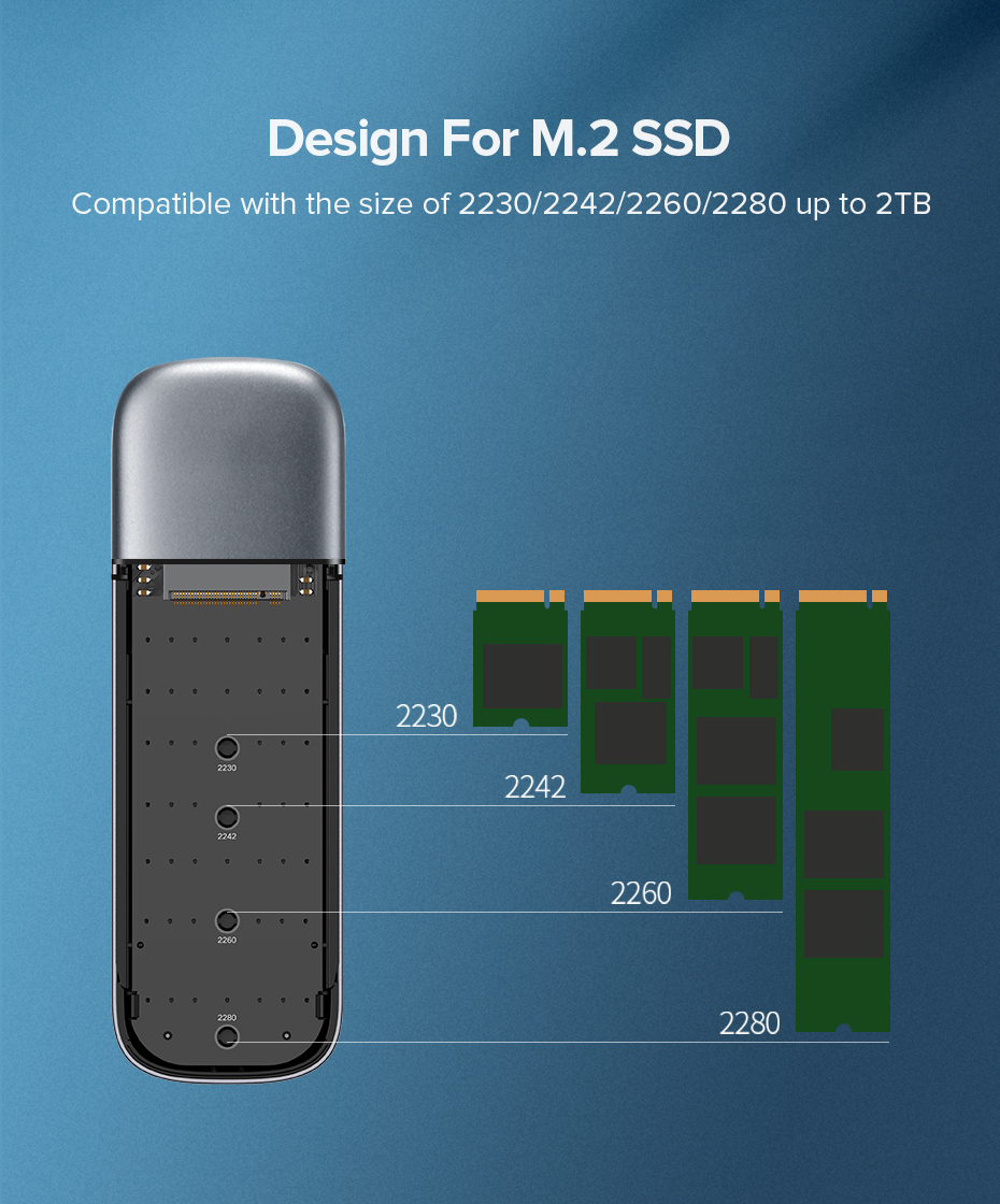 Box đựng ổ cứng SSD M.2 Sata NGFF chuẩn USB 3.0 Ugreen 60355