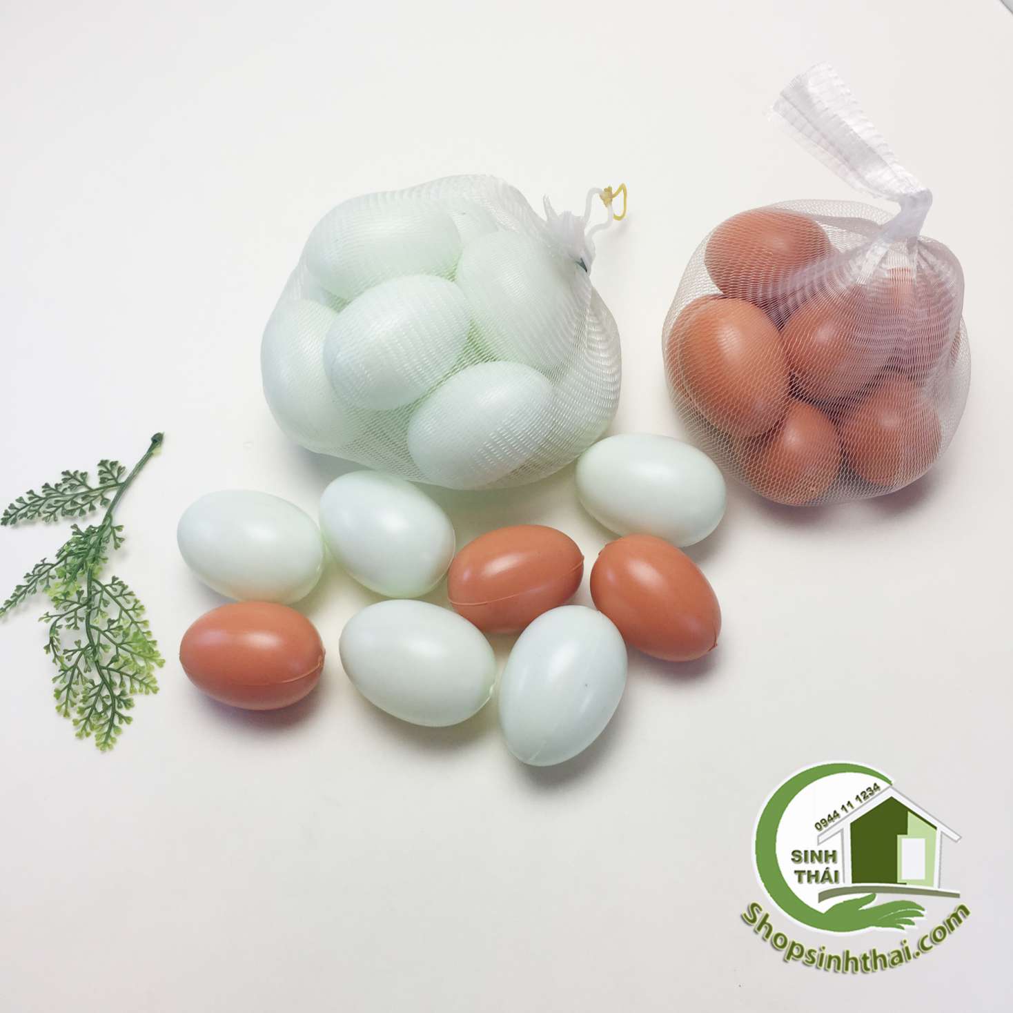 Trứng gà, trứng vịt giả - hột vịt, hột gà giả - túi 12 trái - chọn túi