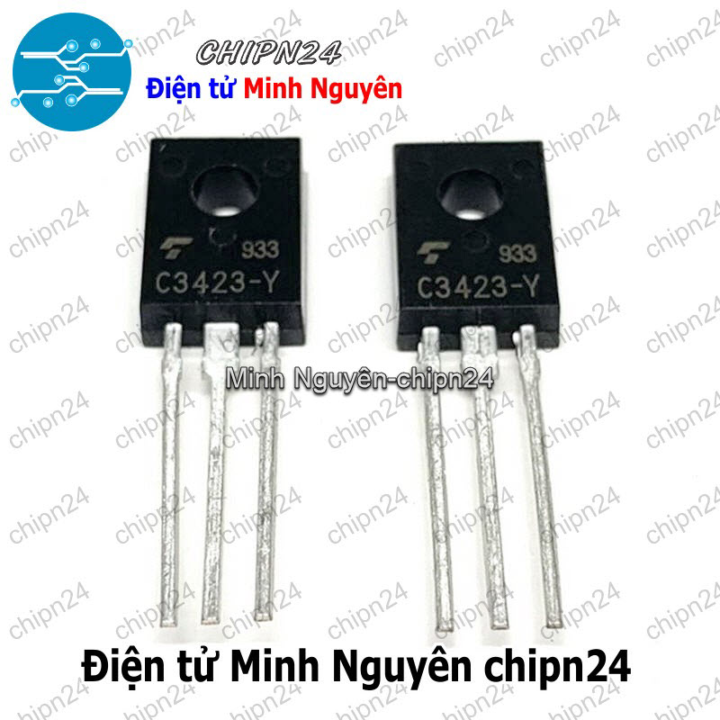 [2 con] (KT1) Transistor C3423 TO-126 NPN 50mA 150V (1.2W 200MHz 2SC3423 3423) - HH006135