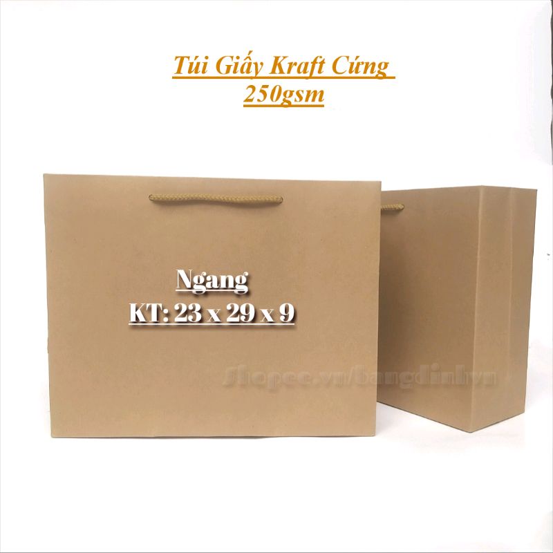 Túi giấy ngang kraft .100c túi