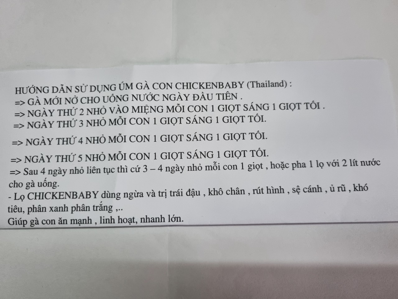 Thuốc Úm gà con Chickenbaby lọ 10ml ( Úm gà con cực hiệu quả - tỉ lệ đạt 95 -100% )