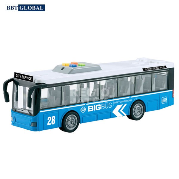 Mô hình xe bus thành phố cỡ lớn có đèn và nhạc