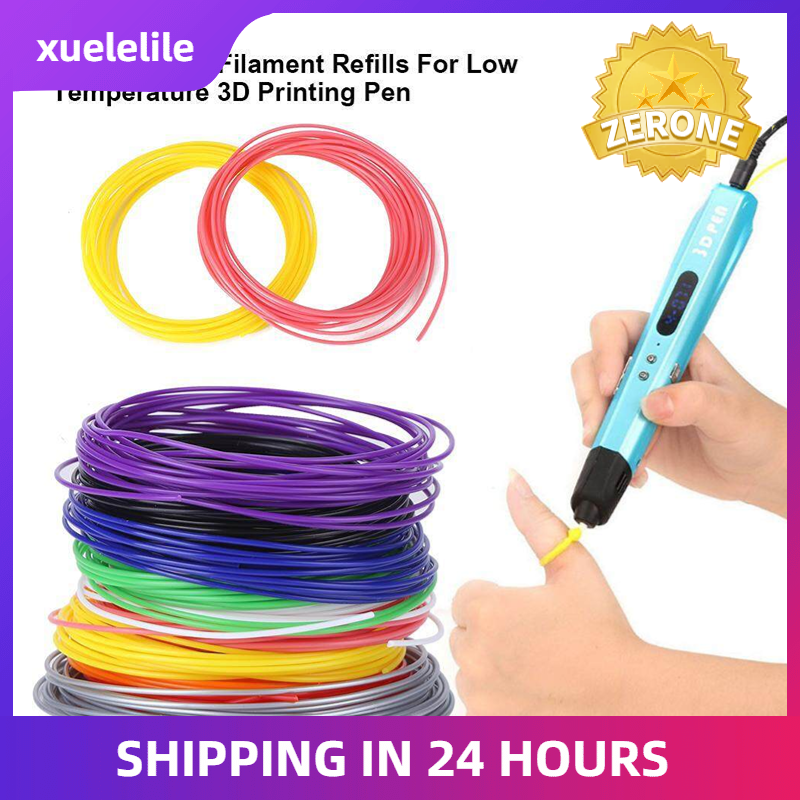 10 Colors 1.75mm PCL Filament Refills For 3D Printer Printing Pen Low Temperature