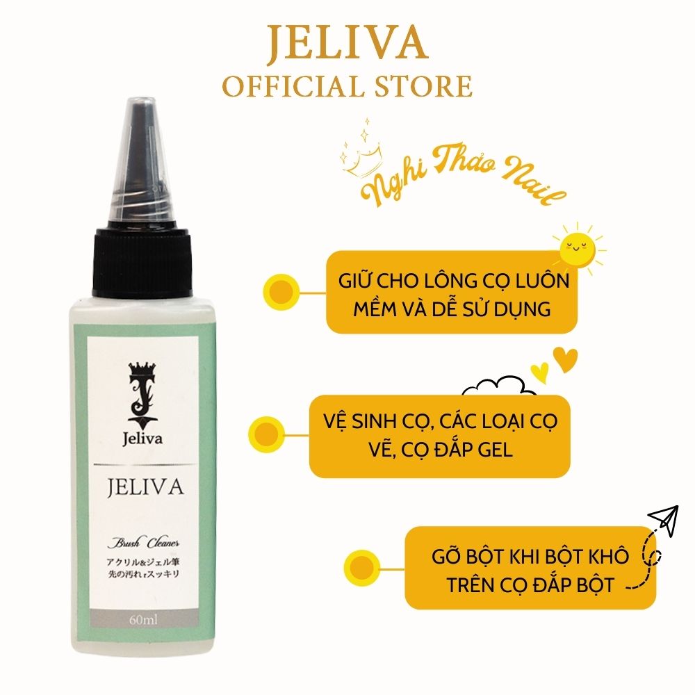 Nước rửa cọ nail Jeliva 60ml