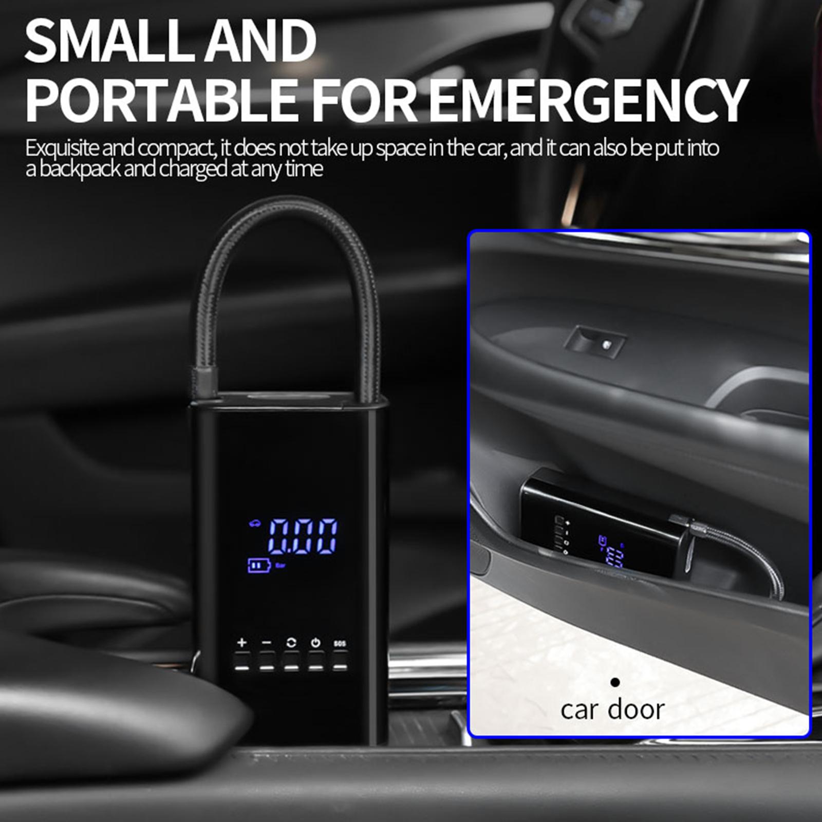 Máy Nén Khí Xe Hơi - Bơm Xe Máy Không Dây Đa Năng L3024 60w Có Đèn Cổng USB Sạc Điện Thoại, Bơm Hơi Mini Thiết Kế Hiện Đại Gọn Nhẹ, Dễ Dàng Bơm hơi Ô tô, xe máy chuyên dụng Mang Theo, Không Cồng Kềnh，Bơm mini giá rẻ.