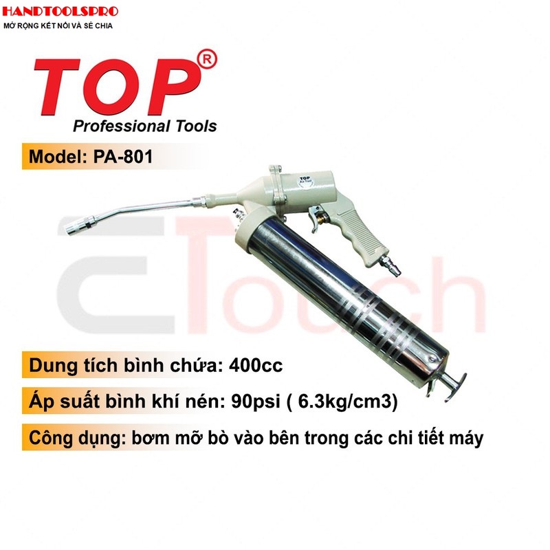 Bơm Mỡ Bằng Hơi ( 1 Chức Năng ) TOP PA-801