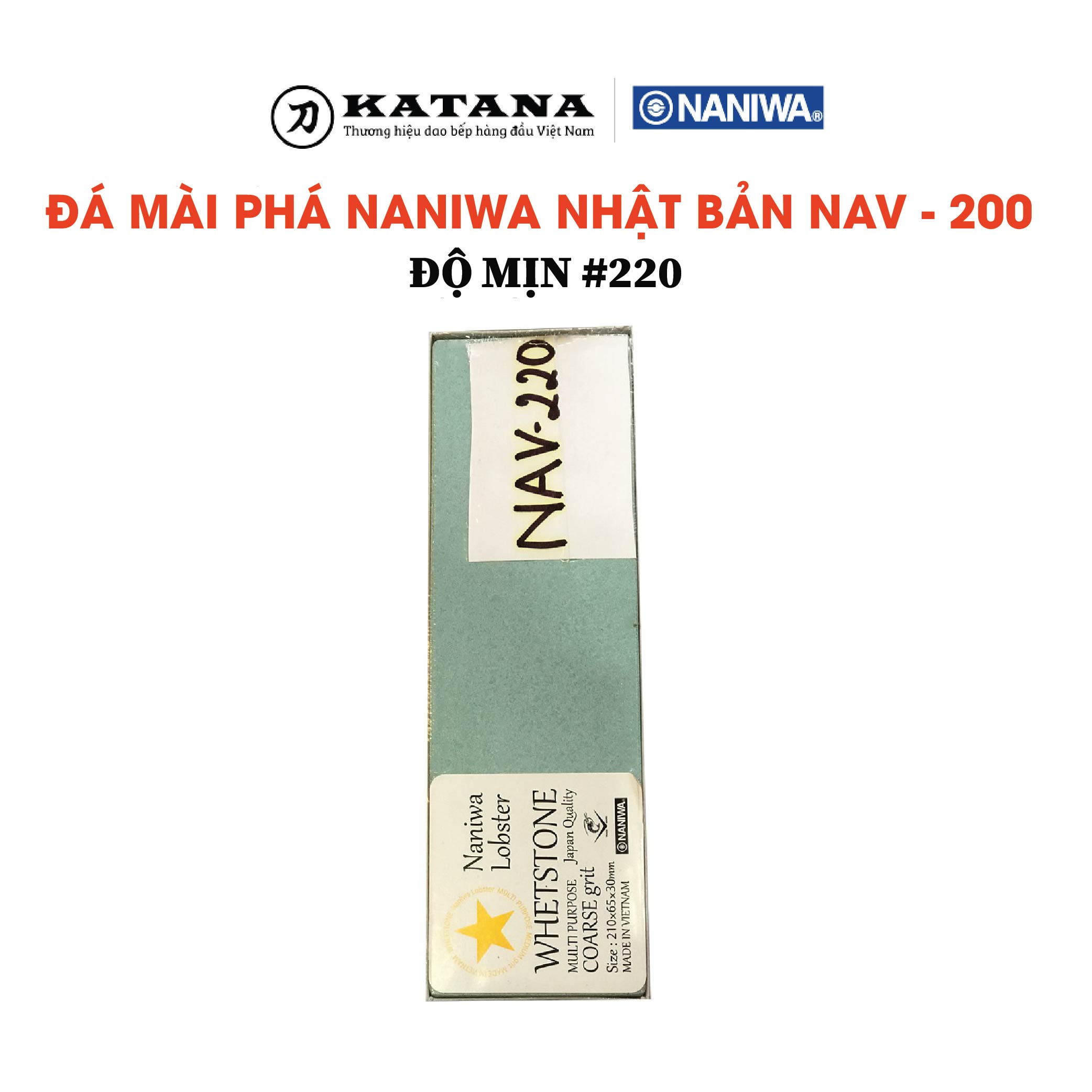Đá mài phá cao cấp Naniwa #220 ( cỡ lớn) - NAV 200