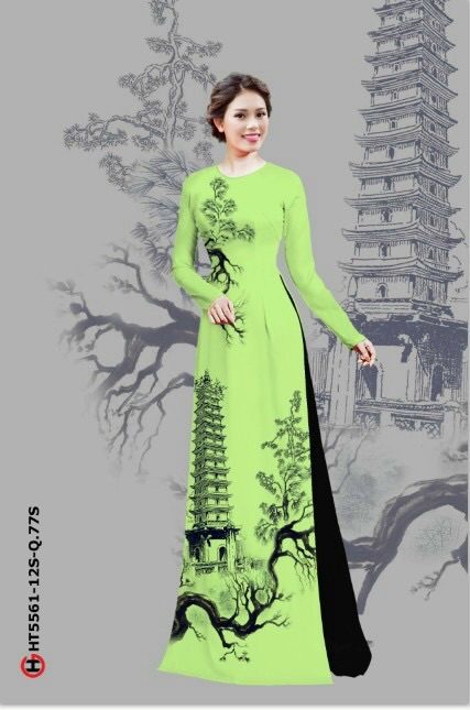 [HCM]Vải áo dài phong cảnh