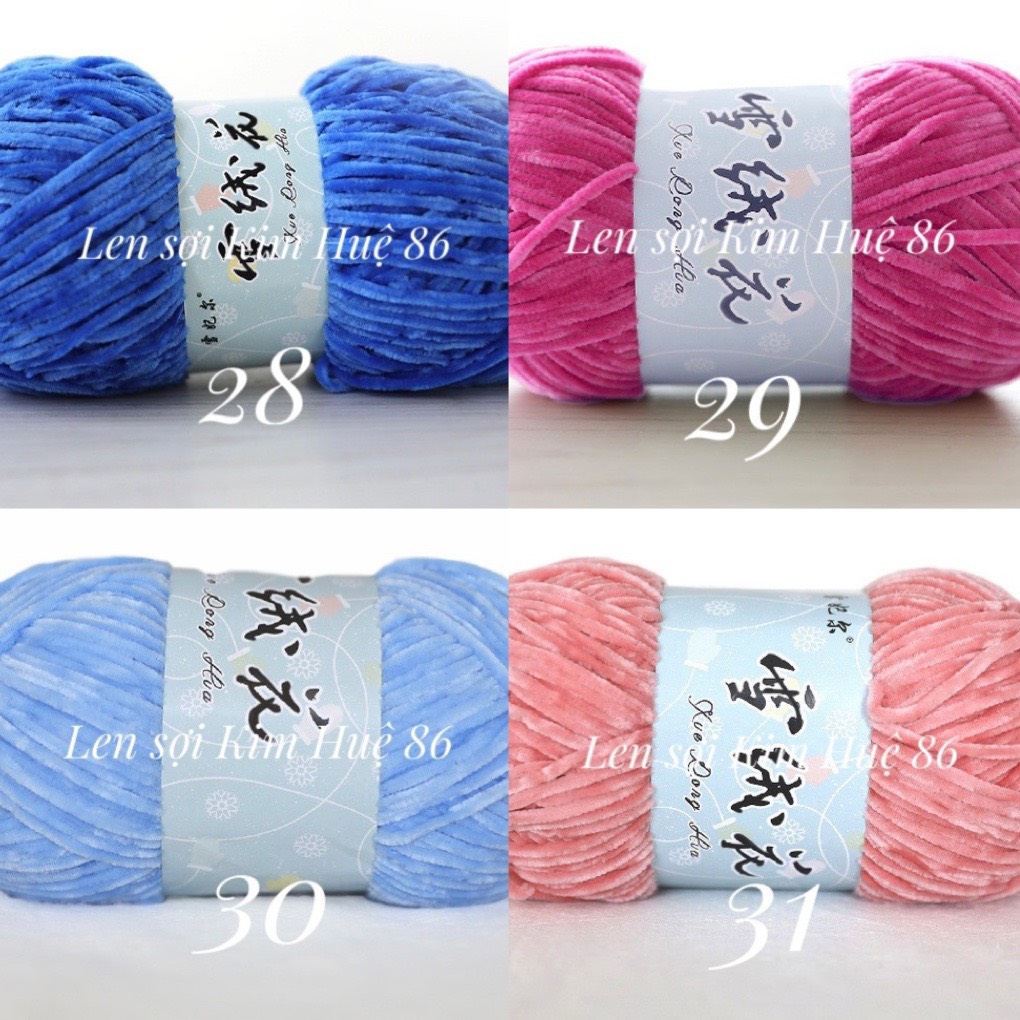 Len nhung 3mm siêu mềm mịn cuộn 100g