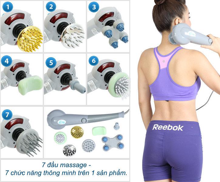 Máy Đấm Lưng 7 Đầu Xoa Bóp - Máy Massage Cầm Tay