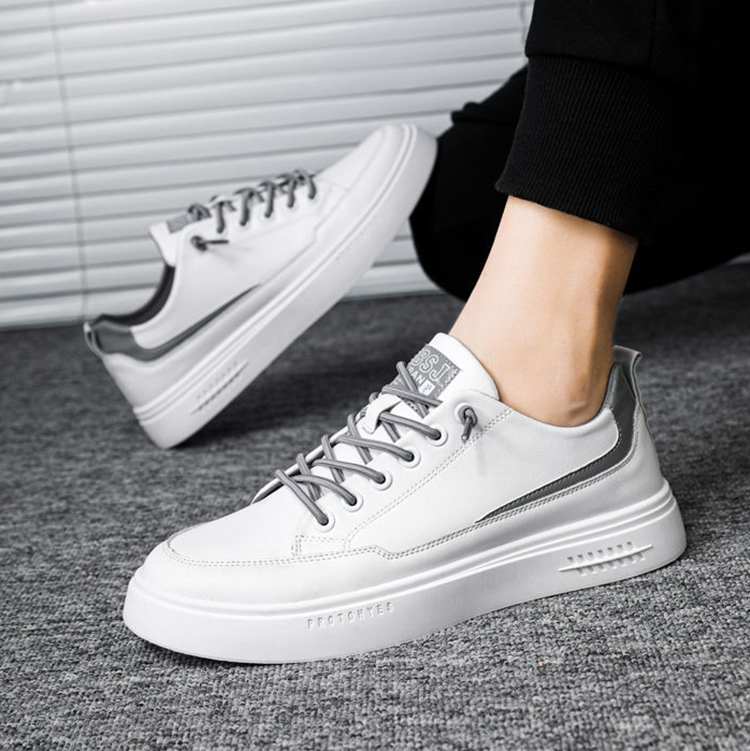 Giày nam thể thao sneaker FIN-X trắng đẹp cổ cao cho học sinh đi học đi làm cao cấp Mã TVD-1