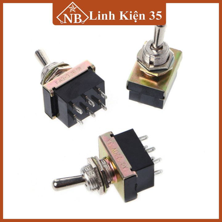 Công tắc gạt 6 chân KN3-3 220V-3A ( 2 trạng thái )