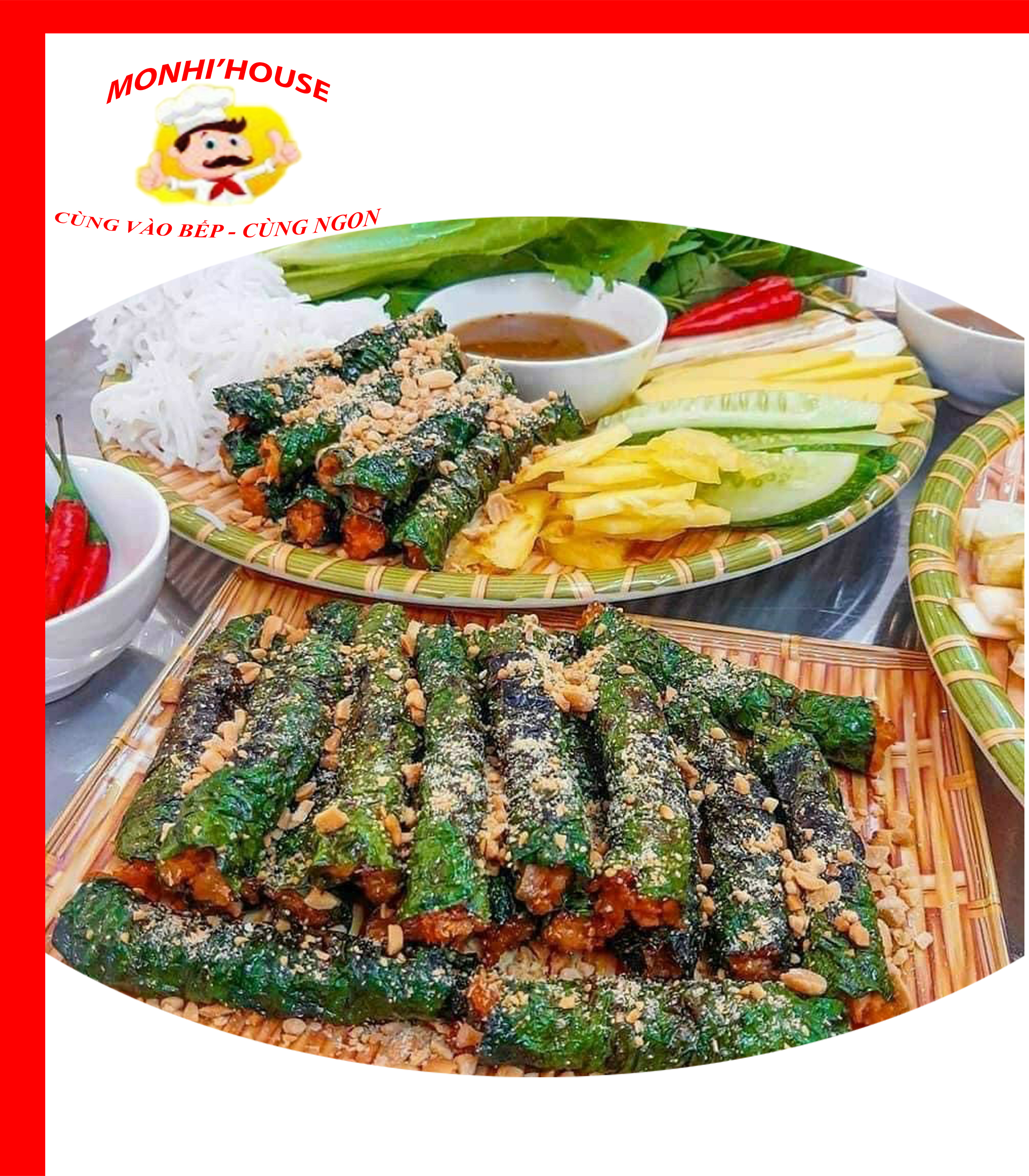 Bò cuộn lá lốt đóng khay (18-20 cuộn) thơm, ngon