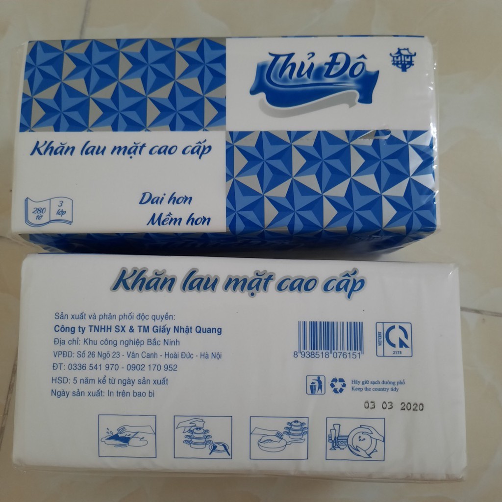 GIẤY ĂN RÚT THỦ ĐÔ 280 TỜ 3 LỚP