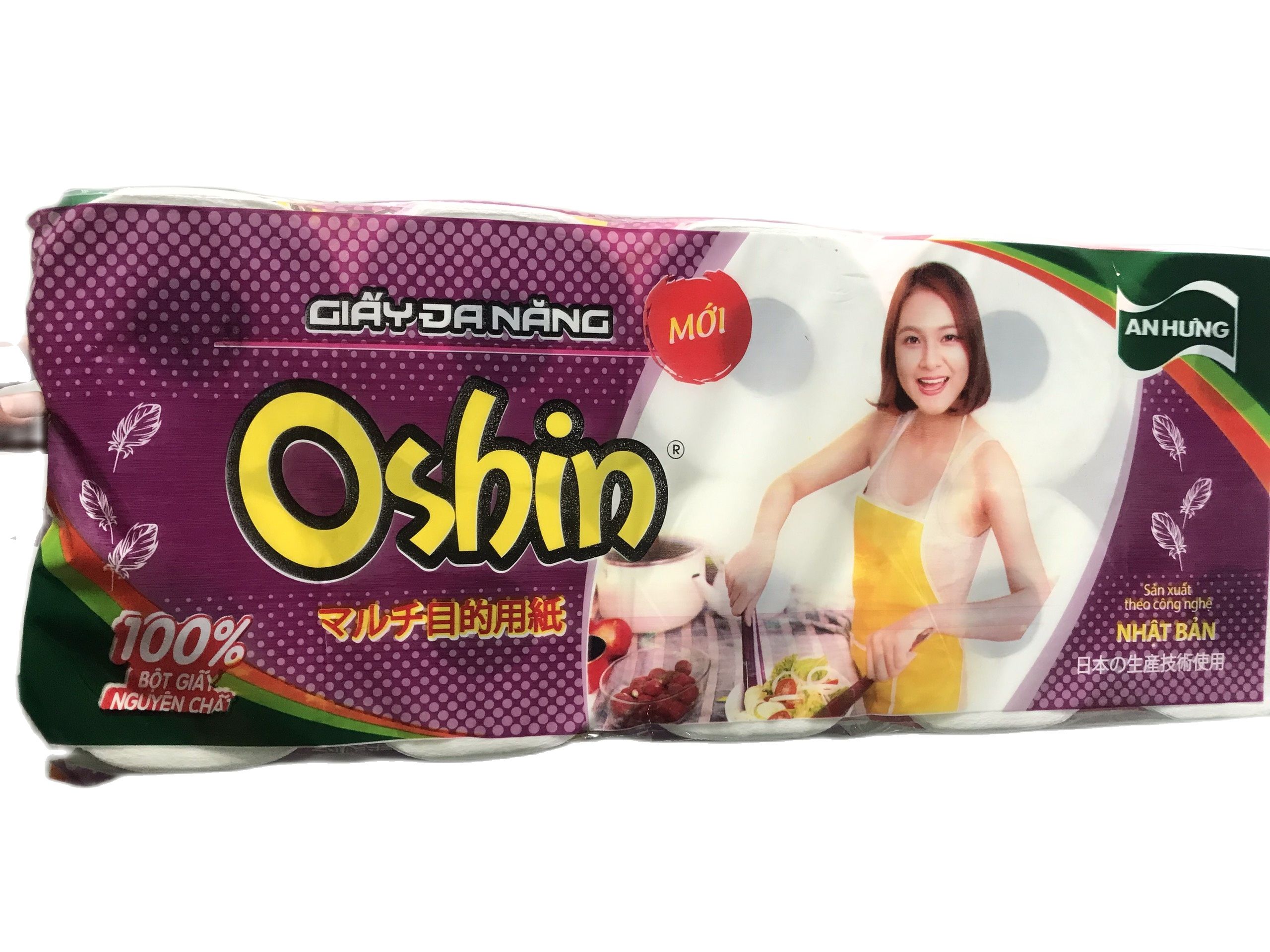 Giấy vệ sinh cao cấp Oshin ( 2 lớp, 900gr/1 bịch)