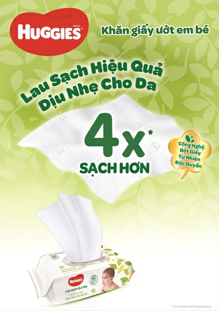 Khăn ướt Huggies không mùi 64 tờ