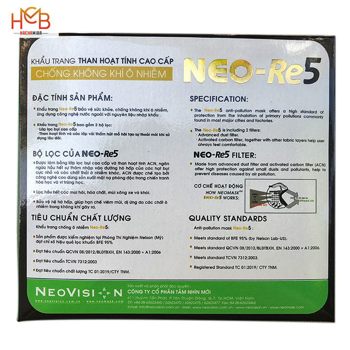 NeoMask NC95 Activated Carbon Protection Mask