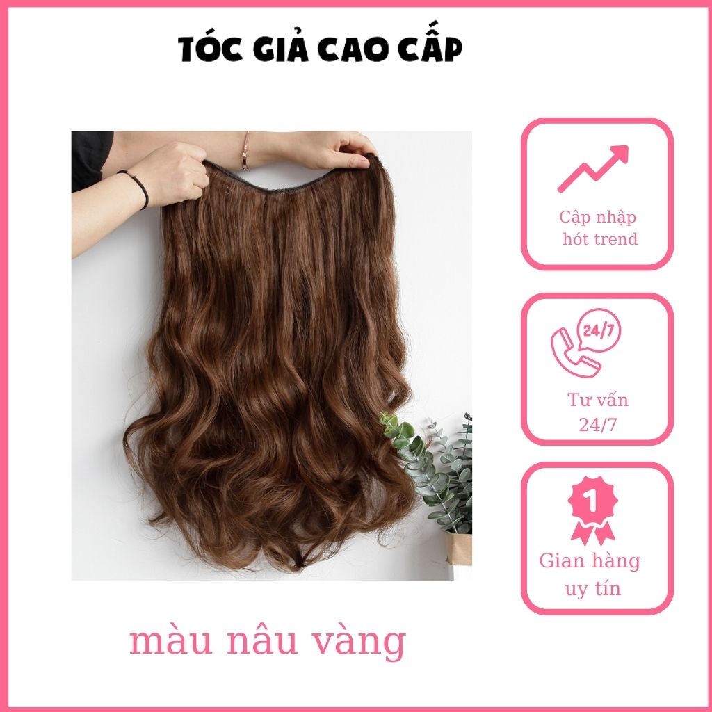 Tóc giả nữ đẹp ❤️FREESHIP❤️ Tóc giả kẹp 6 phím v45