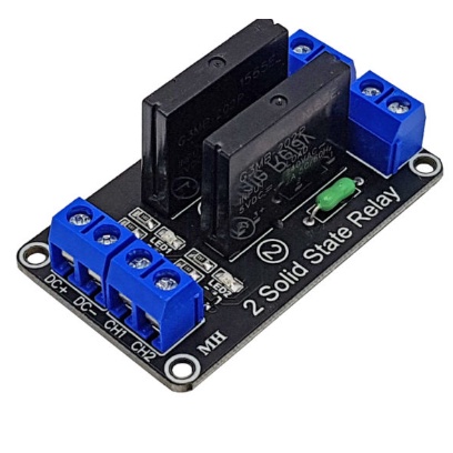 Mạch 2 relay rắn ssr 12vdc , Module relay ssr 12vdc