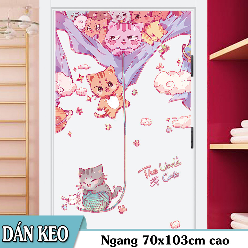 Decal trang trí tường - Quậy phá cùng những chú mèo