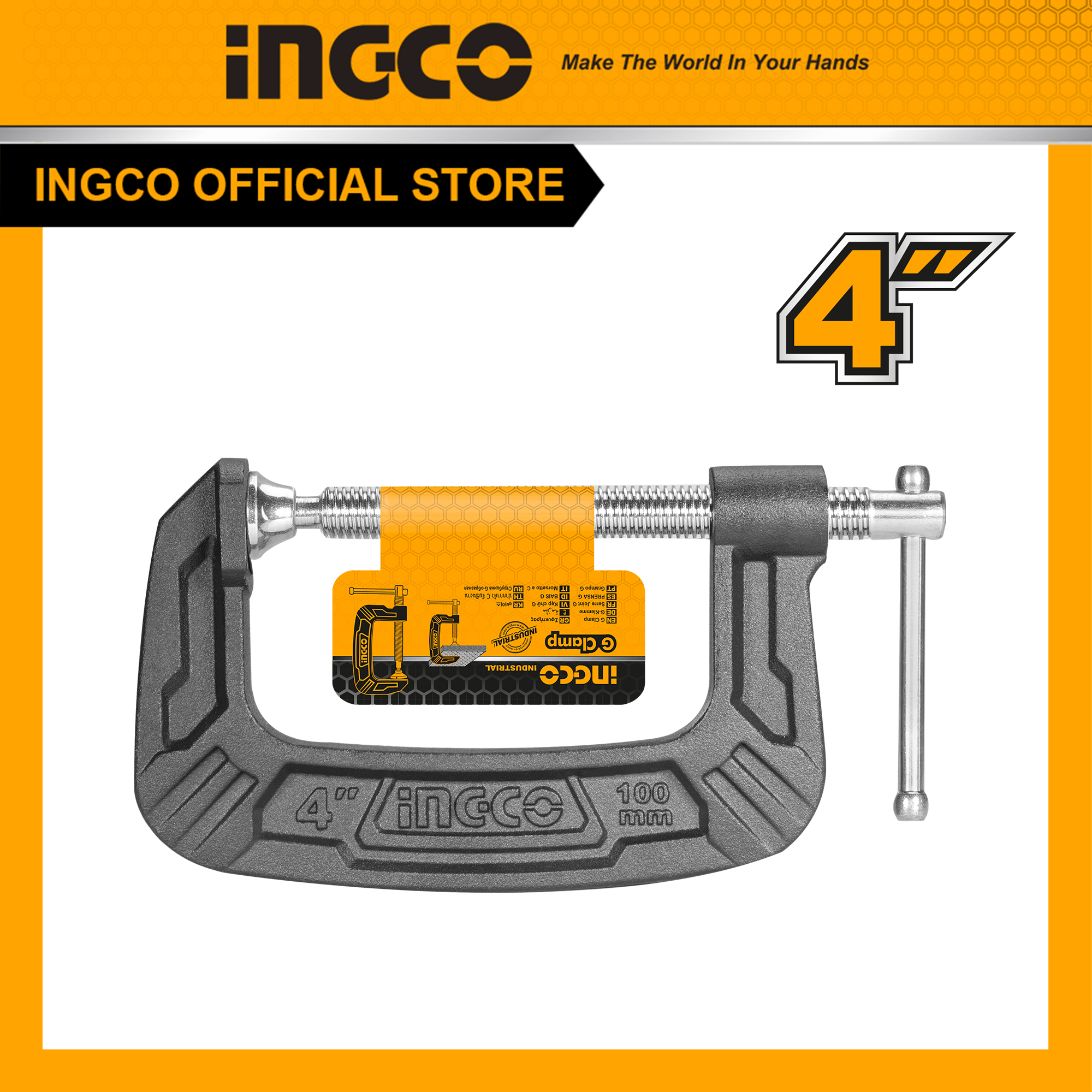Kẹp chữ g - 4inch ingco hgc0104