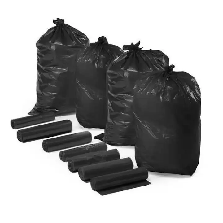 Set 3 cuộn 1kg Túi đựng rác, túi rác nilon màu đen loại tốt | Lazada.vn