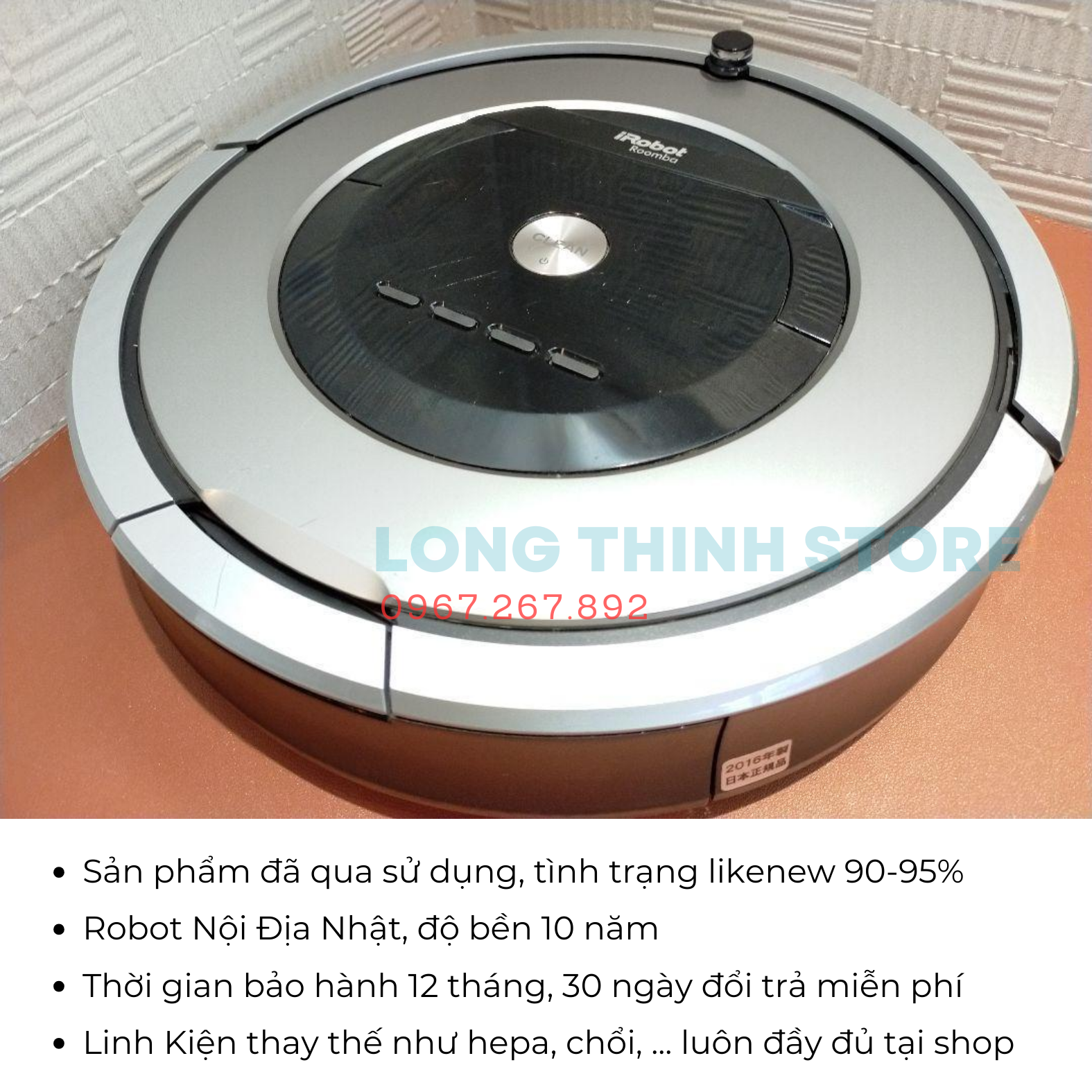 Nội Địa Nhật - Robot hút bụi iRobot Roomba 876 (hút bụi siêu mịn, lập lịch hoạt động, tự động đổ rác, cảnh báo đầy bụi)