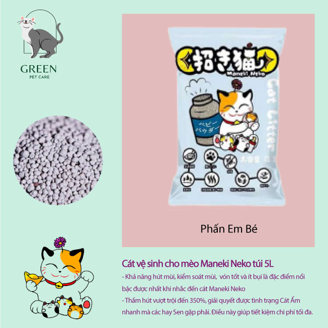 Cát Vệ Sinh Cho Mèo - Maneki Neko - Túi 5L