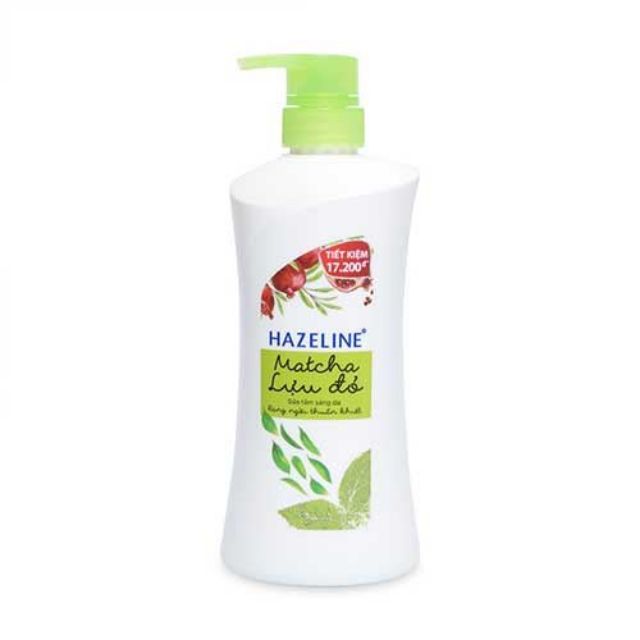 Sữa tắm sáng da hazeline matcha lựu đỏ 670g