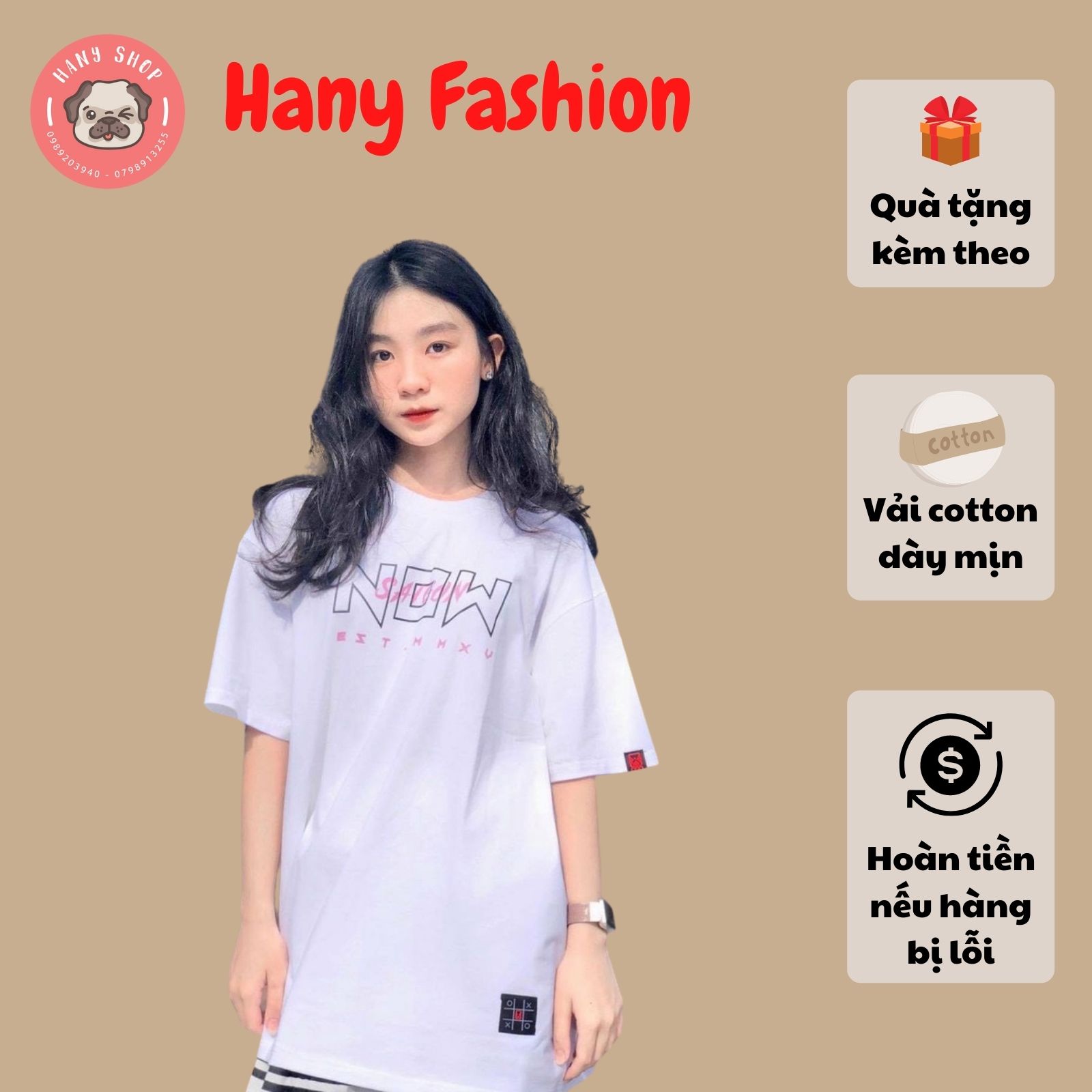 Áo thun unisex tay lỡ NOW SAIGON I&O TEE vải dày mịn cực đẹp mẫu hot 2021 AL123 || Hany Shop