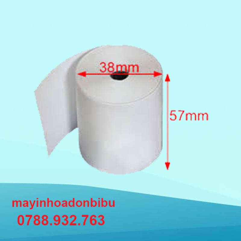 Mua 10 cuộn giấy in bill/hóa đơn tính tiền nhiệt K57 -Đường kính (Ø) 38mm,