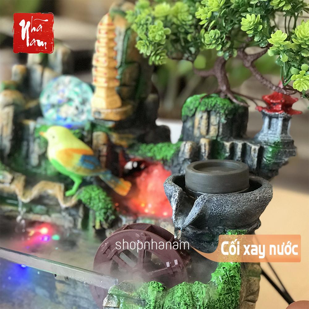 [Combo Thác + Đế] Thác nước phong thủy để bàn non bộ bể cá full phụ kiện
