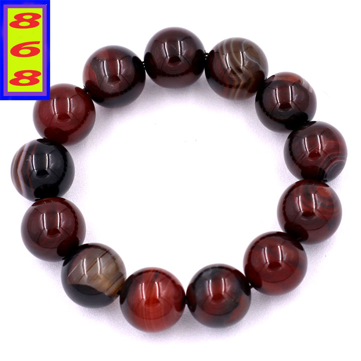 Chain beads bracelet quartz Brown black 16 cups-Case par Tory par needle-chain large size-hand chain Feng Shui 868, bracelet chain beads, charm stainless steel