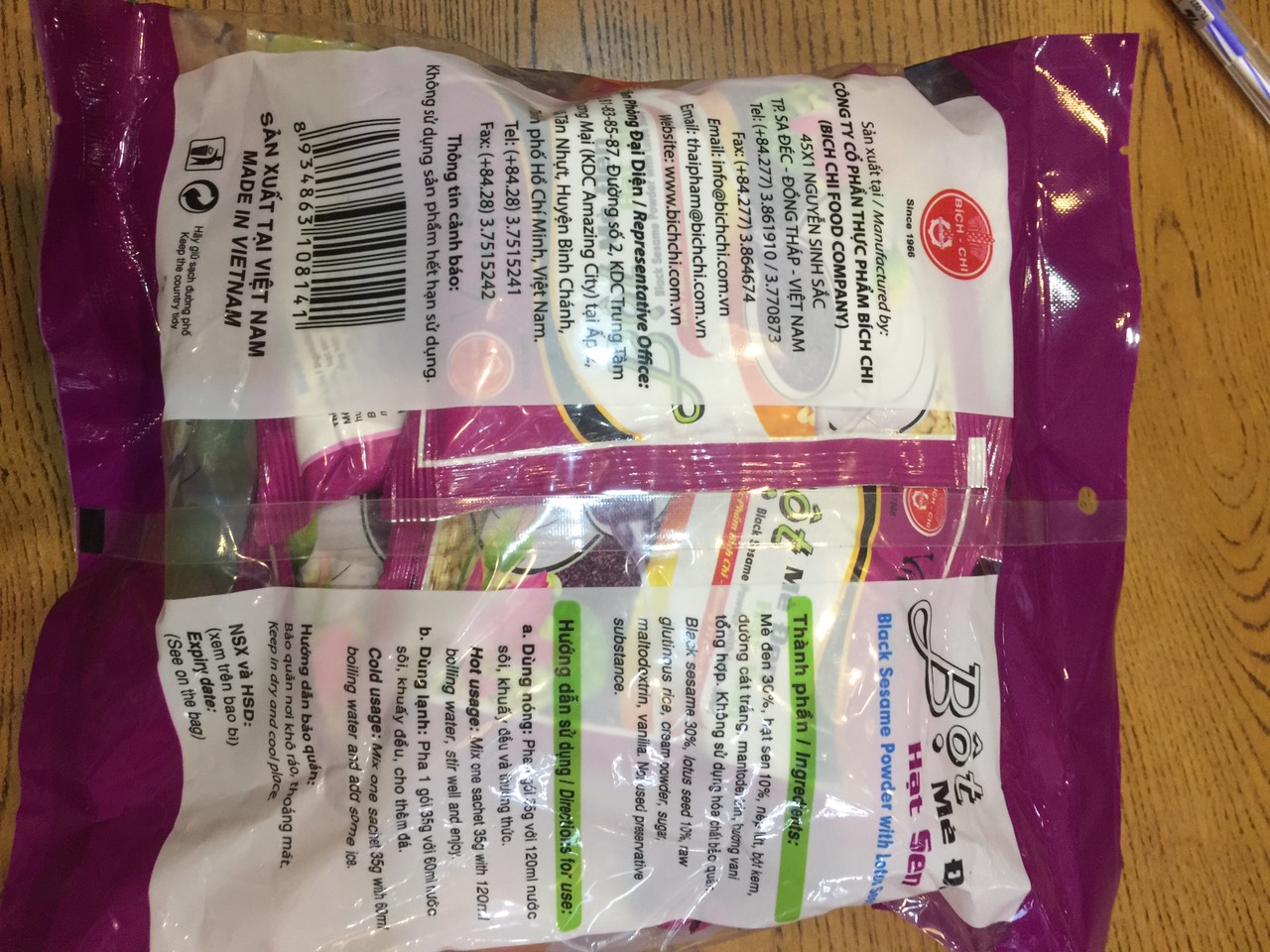 BỘT GẠO LỨT HẠT SEN BÍCH CHI 350G