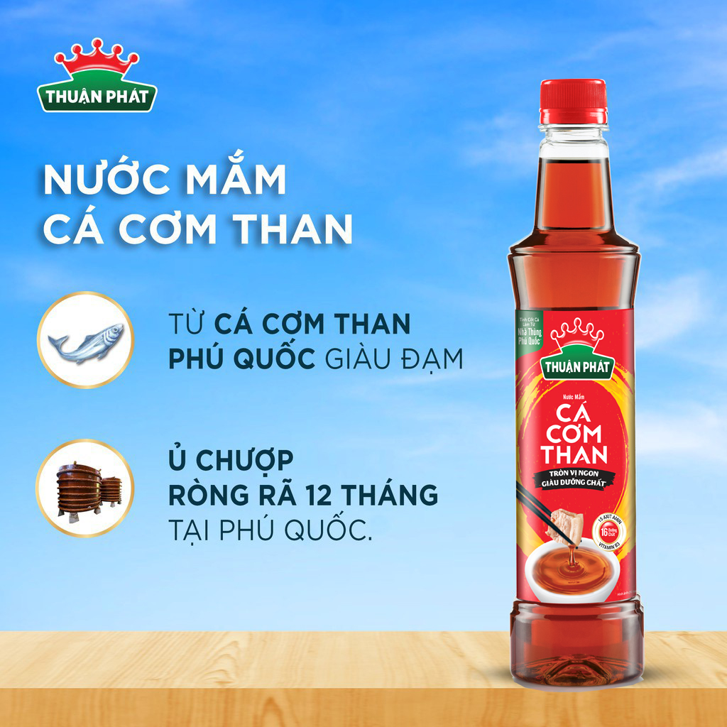 Nước Mắm Thuận Phát Cá Cơm Than 740ml - Với 16 dưỡng chất