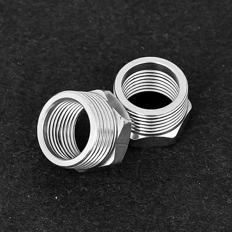 Combo 2 cái nối 2 Đầu Ren Trong 21 Răng Ngoài 27 ( kích thước thực 20mm/25mm) - Inox không gỉ. cà rá 20/25mm