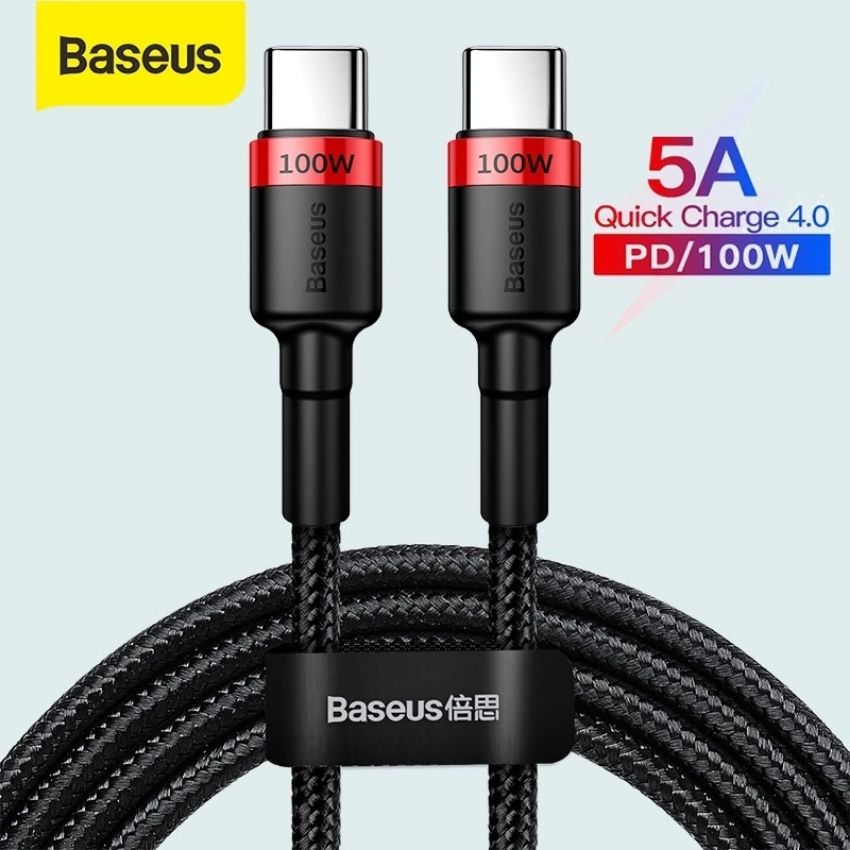 Cáp sạc type c sang type c pd 2.0 100w 5a 2m catklf-alg baseus sạc nhanh cho samsung, huawei, oppo