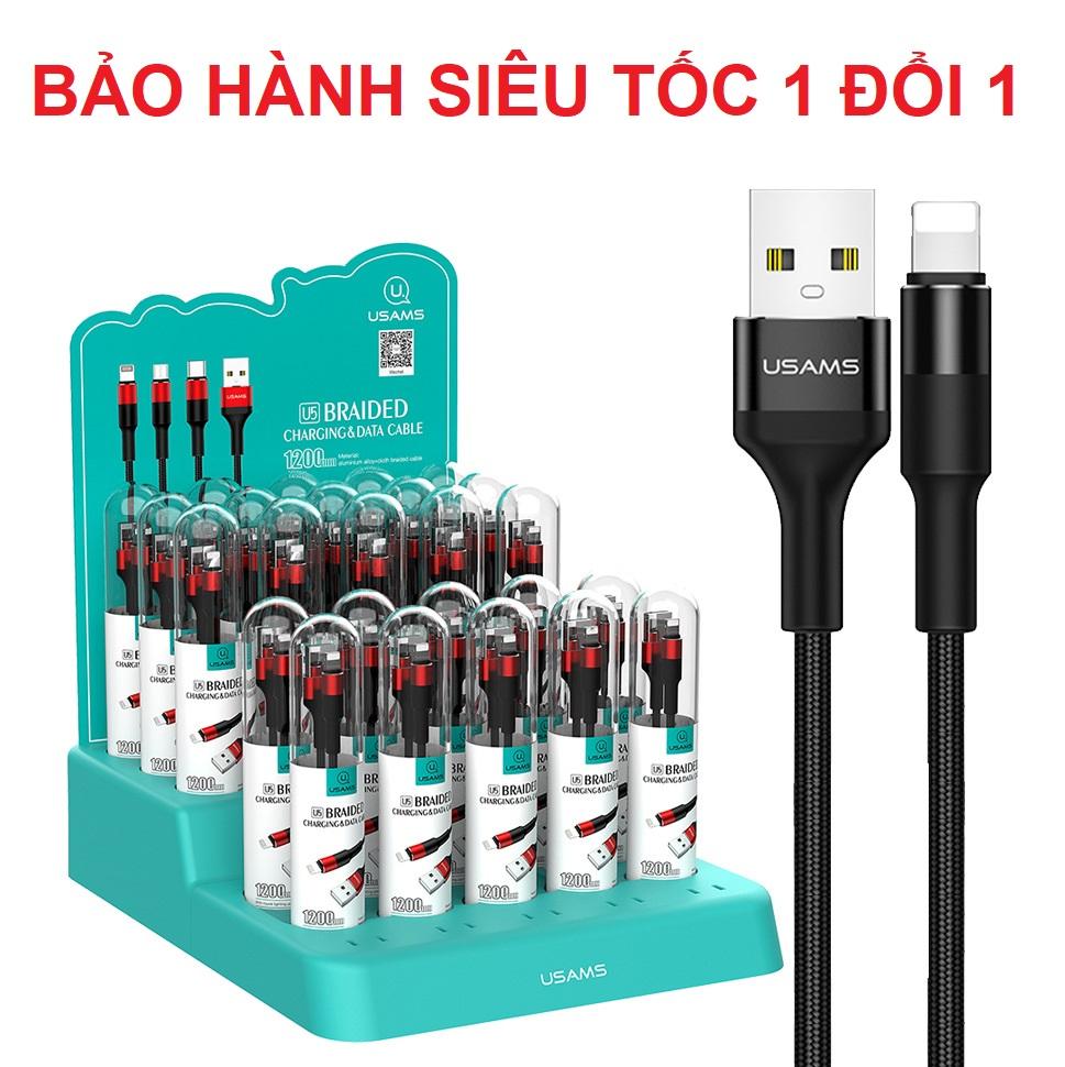 Cáp sạc Lightning cho iPhone, iPad chống rối, chống đứt USAMS
