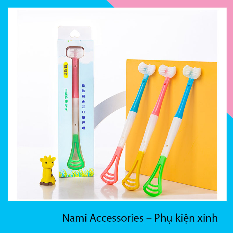Toothbrush 3D super soft bristles attached razor blade multi-purpose.