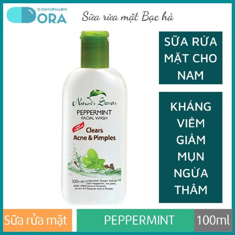 Sữa rửa mặt nam kháng viêm giảm mụn Peppermint Extract Facial Cleansing Gel 100ml giá rẻ