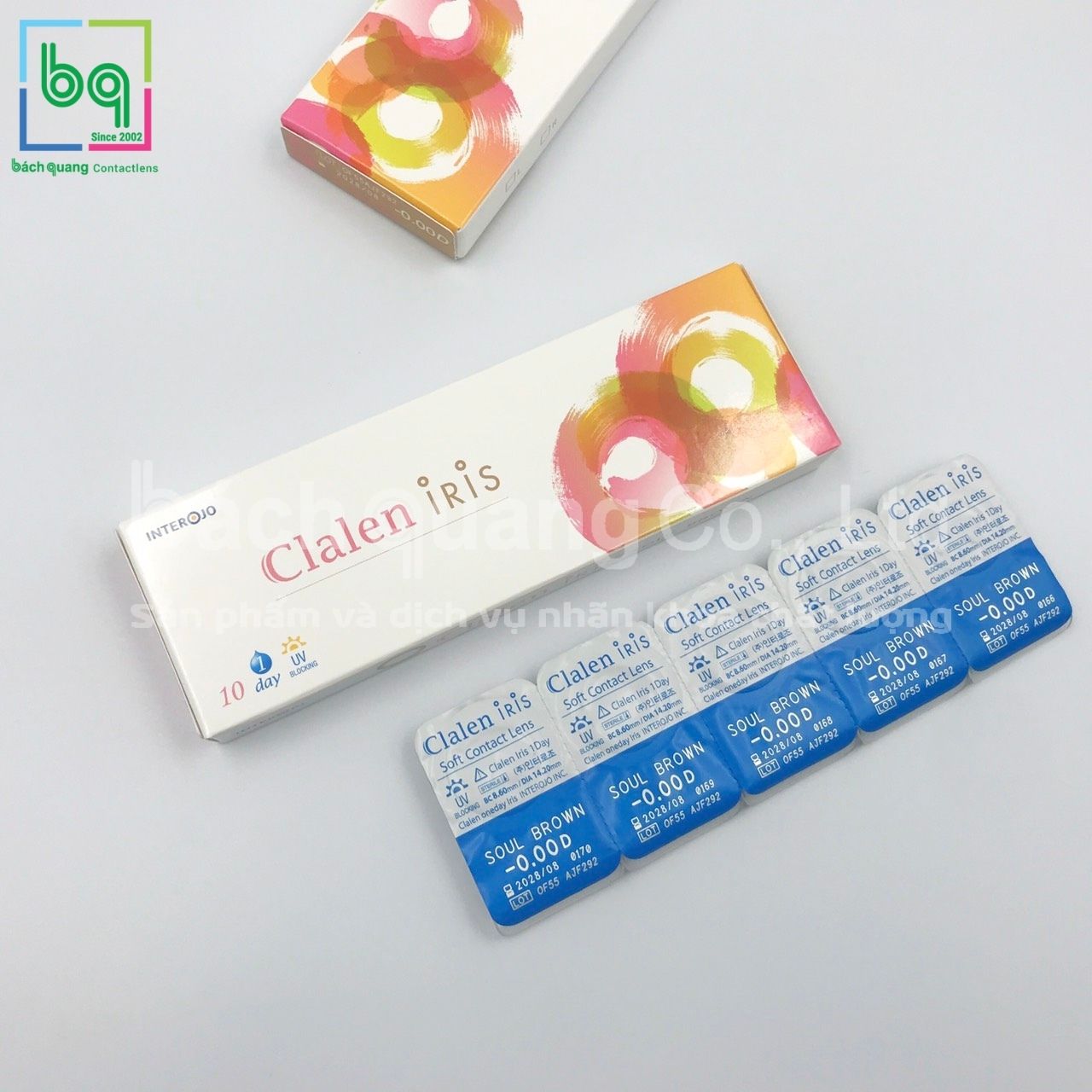 Kính áp tròng màu nâu Soul Brown Hàn Quốc dùng 1 ngày Clalen Iris cho đôi mắt tự nhiên và rạng rỡ (có 0 đến 10 độ)