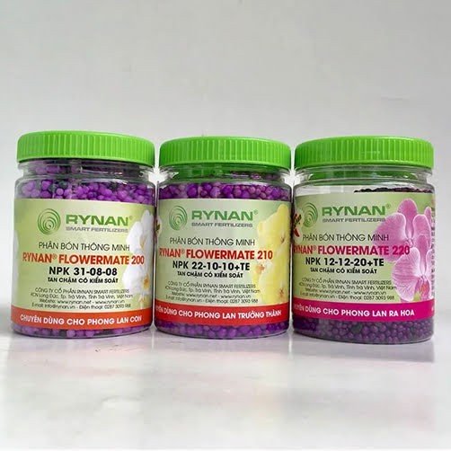 Bộ 3 phân bón thông minh tan chậm Rynan cho hoa lan 150g