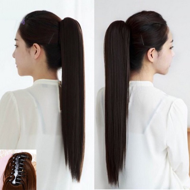 Tóc Ngoạm Thẳng Dài Chất Tơ Chịu Nhiệt Sỉ 50K