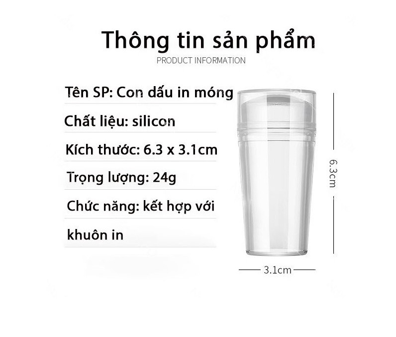 Con dấu in móng, khuôn in móng, cục in móng, con dấu silicon in móng