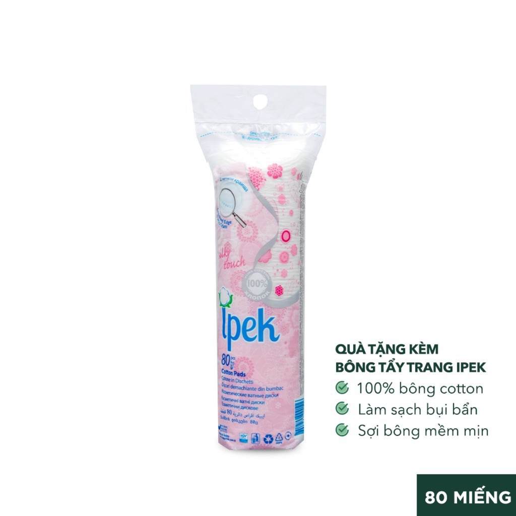 [Hàng tặng không bán] Bông Tẩy Trang Cotton IPEK 80 Miếng