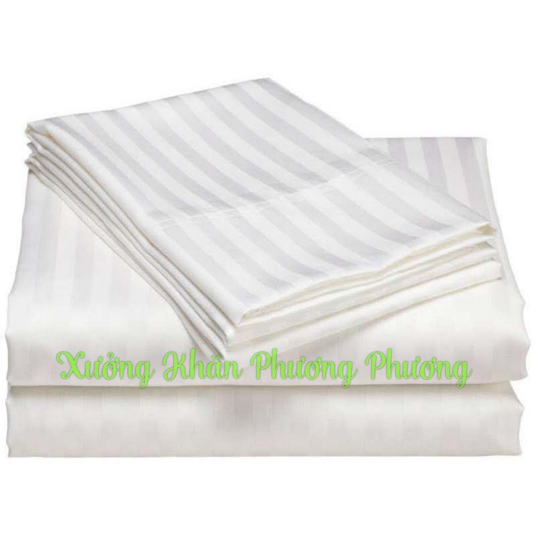 Vỏ gối Cotton Sọc 3F khách sạn cao cấp, vải cán bóng chống nhăn, chống xù thấm hút tốt, nhiều kích thước để lựa chọn
