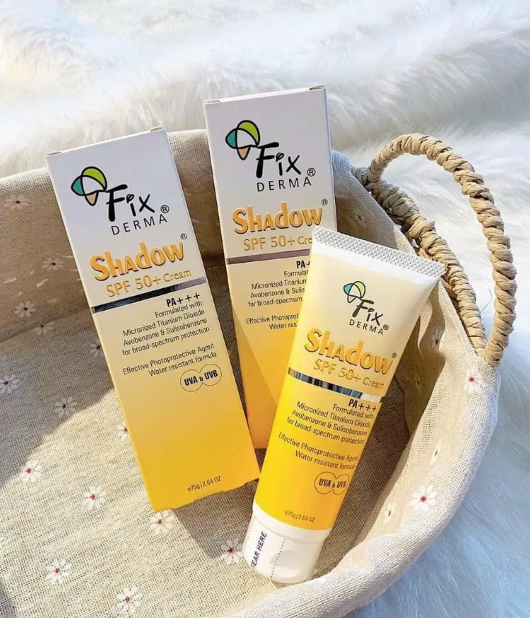 Kem Chống Nắng FIXDERMA Shadow SPF 50+, PA+++ Cream Giúp Bảo Vệ Phù Hợp Mọi Loại Da 75g