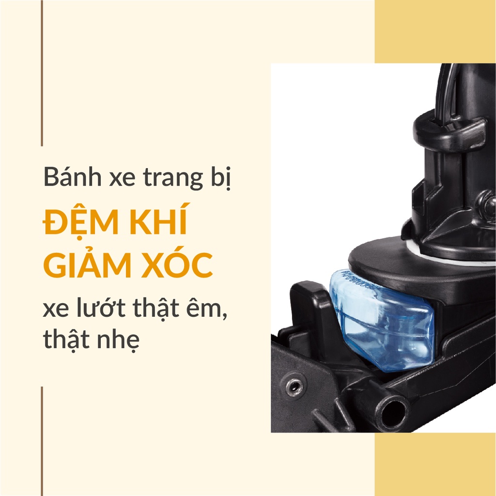 Xe đẩy Combi Sugocal Compact 4 bánh quay tự động